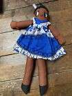 African lady Black cloth doll childrens traditional rag doll NEW Handmade