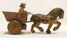 Marx Toys of Great Britain 1950s vintage tinplate clockwork Horse, Cart & Driver