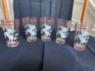 1938 Lone Ranger, Red & White, 4.5” Tall, Collectible Drinking Glass Set