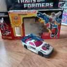 Vintage Hasbro Transformers G1 Autobot Powermaster Getaway with Rev and box