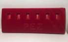 Vintage Pez Display Stand. 6 Slots For No Feet Pez Dispensers. RED Felt Flocked.