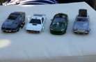 4 pcs Corgi 007 James Bond Cars. Jaguar XKR, Aston Martin DB5 & Volante, Esprit
