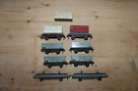 HORNBY DUBLO 00 GAUGE VINTAGE JOB LOT X 9 BOGIE BOLSTER/WAGONS/CON FLATS ETC