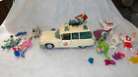 Vintage Ghostbusters Ecto-1 Ambulance Action Figures Slime Toy Stay Puft Set 