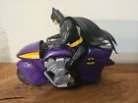 Vintage DC Comics BATMAN Bat Motorbike and Batman Pushalong 