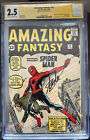 Amazing Fantasy #15 - First Spider Man signed by Stan Lee - 1962 - CGC 2.5