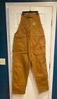 Carhartt Men’s Duck Bib Overall Relaxed Fit 42x32 New Without Tags