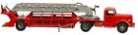 Vintage Smith Miller No. 3 Fire Truck Pressed Steel Toy Mack Truck w/ Ladder