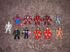 11 Mega Bloks Figures Marvel Captain America, Iron Man, Havok, Spiderman ++