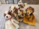 Lot of 5 vintage Steiff stuffed animals/puppets (new with original tags)