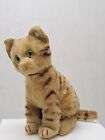 Antique 30's Steiff Mohair Sitting Cat with Glass Eyes Articulating Neck Tag 
