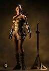 Hot Toys Wonder Woman Training Armor MMS 424 With Custom Whip - Displayed