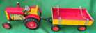 Vintage Kovap Tin Wind Up Toy ZETOR TRACTOR AND TRAILER In Box
