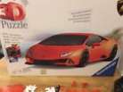 Ravensburger Lamborghini Huracan Shaped 3D Puzzle - 108 Piece Car Toy Gift Used