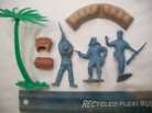 7 RARE MARX CAPTAIN GALLANT FRENCH FOREIGN LEGION 1/32 54MM 60MM PLASTIC PLAYSET