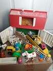 FISHER PRICE FARM BARN VINTAGE WITH ANIMALS/ PEAPLE AND EXTRAS