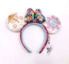 Disney Park Minnie Ears Bow Sequin it's a small world Clock Mickey Cos Headband