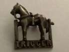 Roy Rogers Horse Trigger Pewter Bolo Tie Clasp