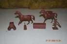 Vintage Marx Fort Apache Playset #5951 Red Brown Pack Mule Team & Accessories