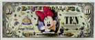 2009 Disney Dollar $10 Serie A Minnie Mouse 50th Anniversary UNC