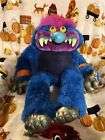 Vintage My Pet Monster AmToy 1986 Big Plush Stuffed Toy Original one cuff Blue