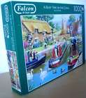 FALCON DE LUXE ~ A BUSY TIME ON THE CANAL ~ 1000 PIECE JIGSAW PUZZLE COMPLETE