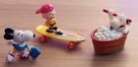 Vintage Charlie Brown on Skateboard figure 1966 With friction Snoopy In The Bath
