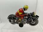 Tin Motorcycle Toy JW Josef Wagner Vintage Tinplate Wind-Up Toy 11cm Tall (23)