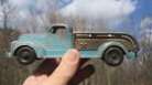 Vintage Old Hubley Kiddie Toy #460 Diecast Pickup Truck with Side Rails