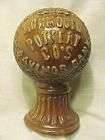 1890s..MONMOUTH POTTERY CO. STONEWARE ADVERTISING BALL SHAPE STILL PENNY BANK   