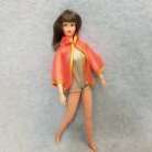 Vintage Dramatic Living Barbie Doll Brunette in Original tagged Swimsuit TLC