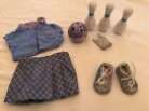 American Girl Bowling Party Outfit Ball 3 Pins Glove Shirt