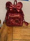 Loungefly Disney parks red sequin red backpack. Sold As Is