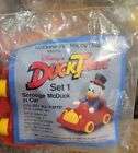 Vintage 1988 McDonald's Disney Duck Tales Toy. set 1 Scrooge Mcduck In Car.