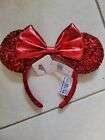 Authentic Disney Parks Minnie Mouse Ears Red Sequin Headband RED PIRATE - NWT