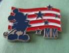 Mickey Flag - All American Booster - Disney Lapel Pin