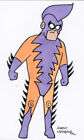 Fred Hembeck Sketch Card: Tiger Shark, Sub-Mariner foe (Marvel)