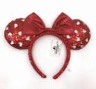 Red Heart Sequin Bow 2022 Minnie Ears Disney Parks Girl Mickey Mouse Headband