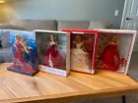 Limited Edition Holiday Barbie dolls in boxes (2012, 2013, 2015,2017)