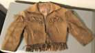 Vintage Roy Rogers Childs Leather Fringe Coat Jacket SMALL