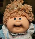 Cabbage Patch Kid Toothy Grin HM #19 KT Girl Tan Popcorn Hair Violet Eyes