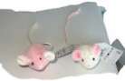 Jellycat Sugar Mouse Su12m Rare Pink And White Mouse Bean Toy