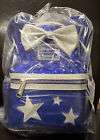 Disney Minnie Mouse Wishes Come True Blue Sequined Loungefly Backpack BNWT
