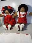1984 CABBAGE PATCH SOFT SCULPTURE AFRICAN AMERICAN BOY   GIRL DOLL LOT
