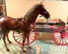 VINTAGE Marx JOHNNY WEST Buckboard Wagon with Horse & Harness All Original 1970s