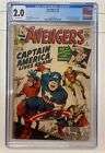 Avengers #4 Marvel Comics 1964 1st Silver Age Captain America CGC 2.0