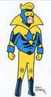 Fred Hembeck Sketch Card: Booster Gold, JLA (DC)