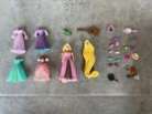 Disney Tangled Rapunzel Dress Up Doll Playset - Heads, Dresses and Accessories 