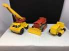 Lot of 3 Matchbox Lesney Case Tractor #16 Jumbo Crane #11 Caterpillar D-9