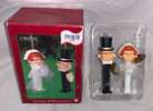 Carlton Cards Pez Candy HERE COMES THE BRIDE AND GROOM Christmas Ornaments
